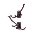 A PAIR OF CAST IRON COAT HOOKS