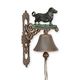 A PAIR OF CAST IRON DACHSHUND BELLS