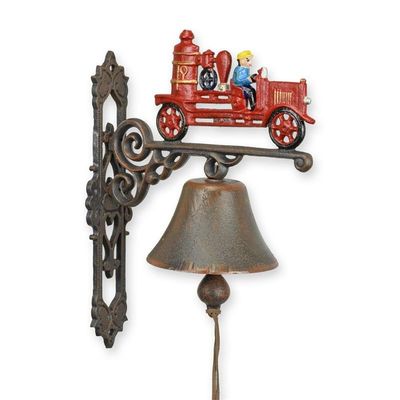 A PAIR OF CAST IRON FIRE ENGINE BELLS