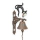 A PAIR OF CAST IRON FRIGHTENED CAT BELLS