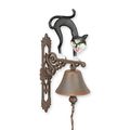 A PAIR OF CAST IRON FRIGHTENED CAT BELLS