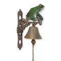 A PAIR OF CAST IRON FROG BELLS