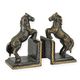 A PAIR OF CAST IRON HORSE BOOKENDS