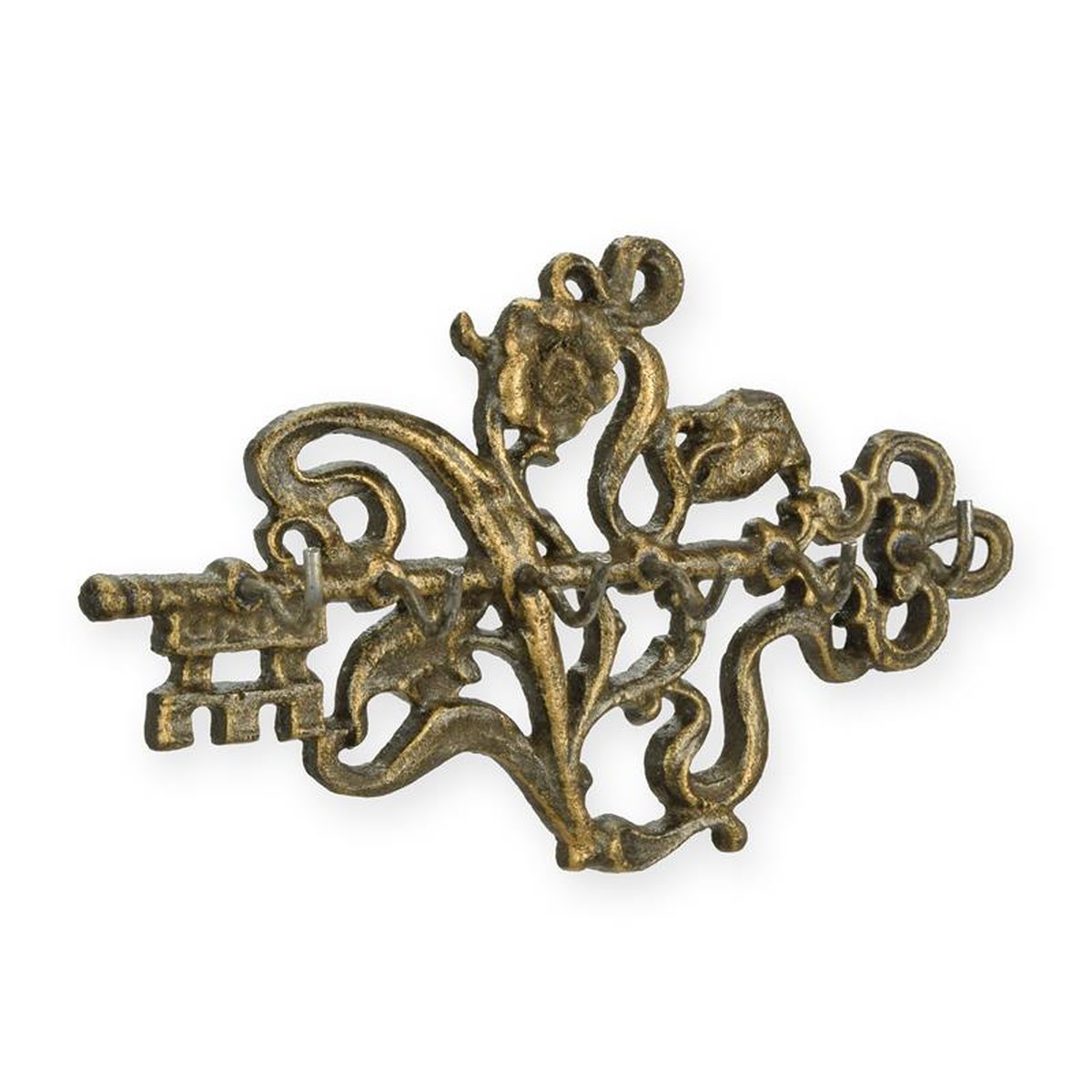 A PAIR OF CAST IRON KEY-HANGERS