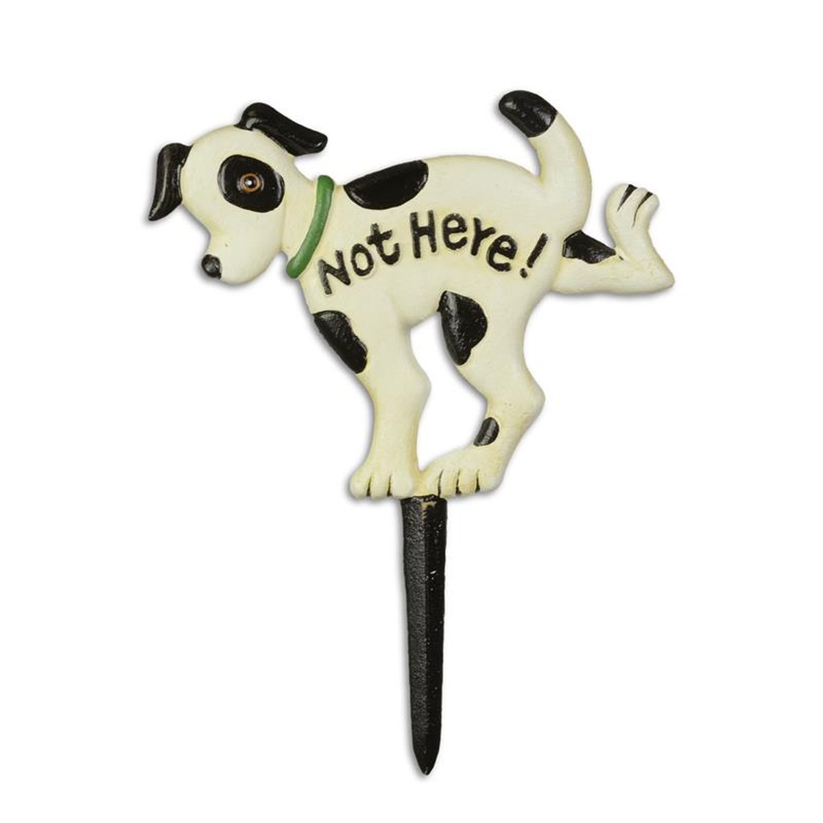 A PAIR OF CAST IRON NOT HERE!" SIGNS"