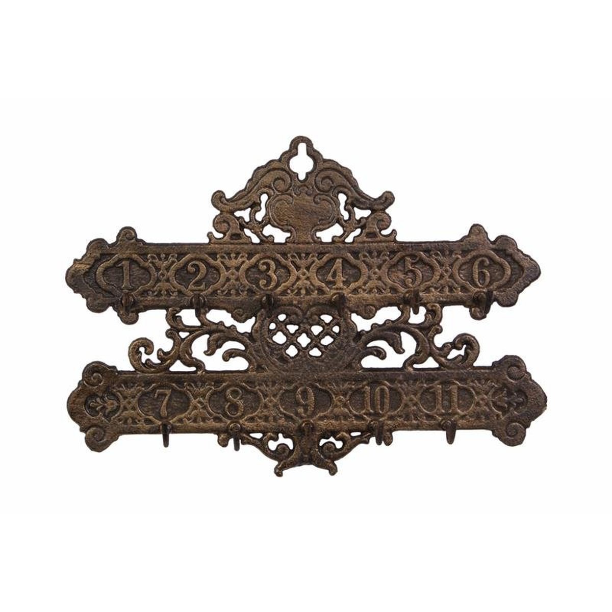 A Pair of Cast Iron Numeral Key Hangers