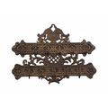 A PAIR OF CAST IRON NUMERAL KEY HANGERS