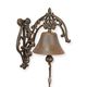 A PAIR OF CAST IRON ORNAMENTAL BELLS