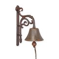 A PAIR OF CAST IRON ORNAMENTAL BELLS