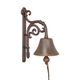 A PAIR OF CAST IRON ORNAMENTAL BELLS