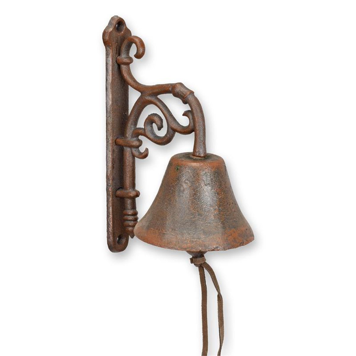 A PAIR OF CAST IRON ORNAMENTAL BELLS