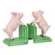 A PAIR OF CAST IRON PIG BOOKENDS
