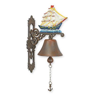 A PAIR OF CAST IRON SAILBOAT BELLS