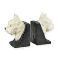 A PAIR OF CAST IRON SCOTTISH TERRIER BOOKENDS
