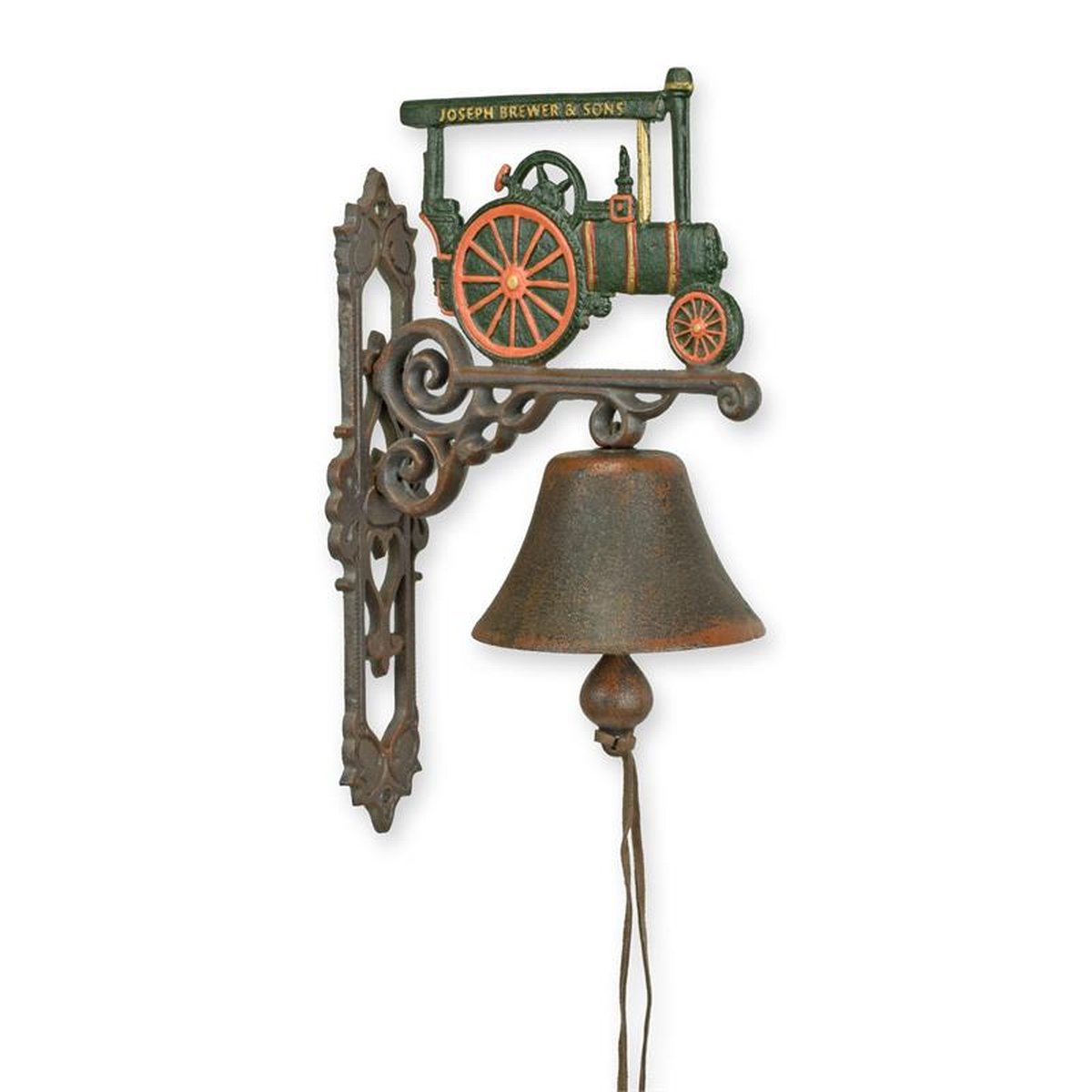 A PAIR OF CAST IRON STEAM WAGON BELLS