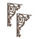 A PAIR OF CAST IRON WALL BRACKETS