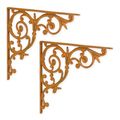 A PAIR OF CAST IRON WALL BRACKETS