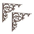 A PAIR OF CAST IRON WALL BRACKETS