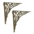 A PAIR OF CAST IRON WALL BRACKETS