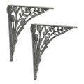 A PAIR OF CAST IRON WALL BRACKETS