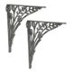 A PAIR OF CAST IRON WALL BRACKETS