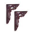 A PAIR OF CAST IRON WALL BRACKETS