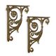 A PAIR OF CAST IRON WALL BRACKETS