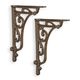 A PAIR OF CAST IRON WALL BRACKETS