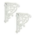 A PAIR OF CAST IRON WALL BRACKETS