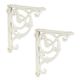 A PAIR OF CAST IRON WALL BRACKETS