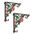 A PAIR OF CAST IRON WALL BRACKETS