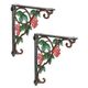 A PAIR OF CAST IRON WALL BRACKETS