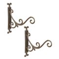 A PAIR OF CAST IRON WALL HOOKS