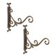 A PAIR OF CAST IRON WALL HOOKS