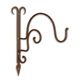 A PAIR OF CAST IRON WALL MOUNT PLANT BRACKETS - BROWN FINISH