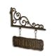 A PAIR OF CAST IRON WALL MOUNT WELCOME SIGNS