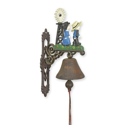 A PAIR OF CAST IRON WINDMILL BELLS