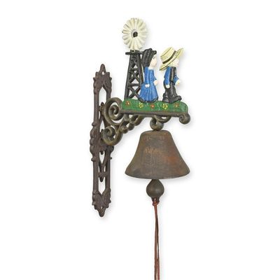 A PAIR OF CAST IRON WINDMILL BELLS