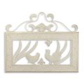 A PAIR OF CHICKEN AND ROOSTER WALL DECOR - WHITE