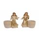 A PAIR OF FIGURAL PORCELAIN TEA LIGHT HOLDERS