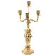A PAIR OF FOUR LIGHT GILT BRONZE CANDELABRA