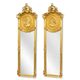 A PAIR OF GOLD TRUMEAU MIRRORS