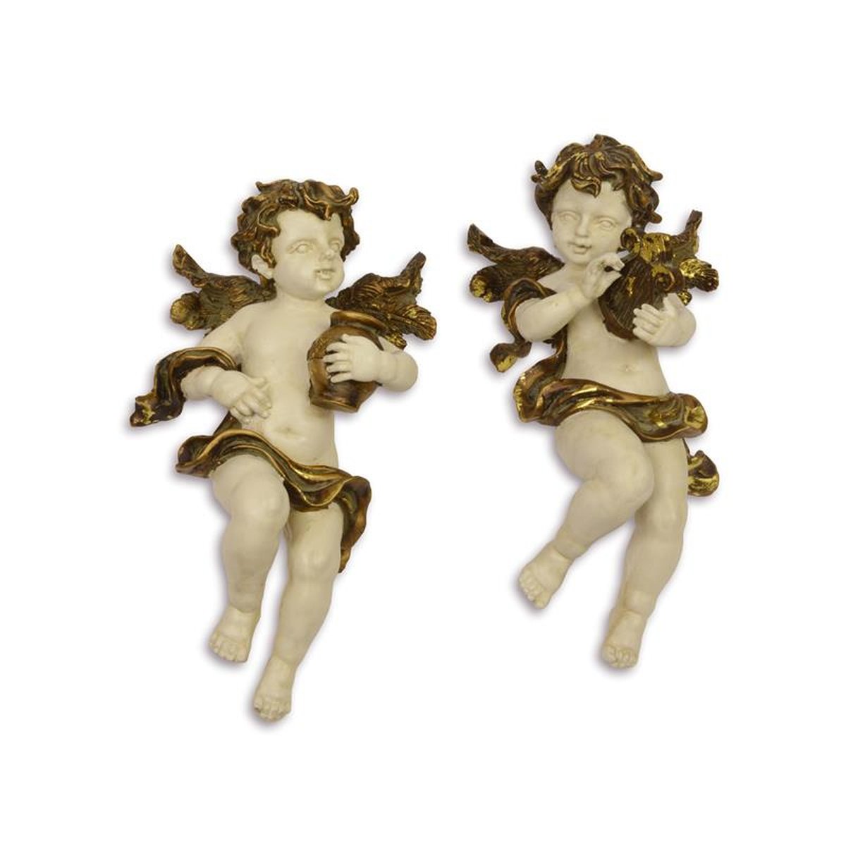 A PAIR OF HANGING PUTTI