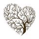 A PAIR OF HEART SHAPED IRON TREE WALL DECOR