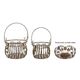 A PAIR OF IRON BASKETS - BROWN