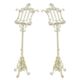 A PAIR OF IRON MUSIC STANDS - WHITE