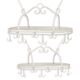 A PAIR OF IRON POT AND PAN RACKS - WHITE