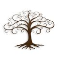 A PAIR OF IRON TREE WALL DECOR