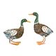 A PAIR OF IRON WILD DUCKS
