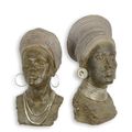 A PAIR OF MGO AFRICAN WOMEN BUSTS